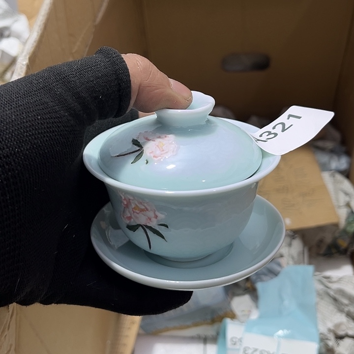 奔****瓷片茶摆件工艺品摆件666