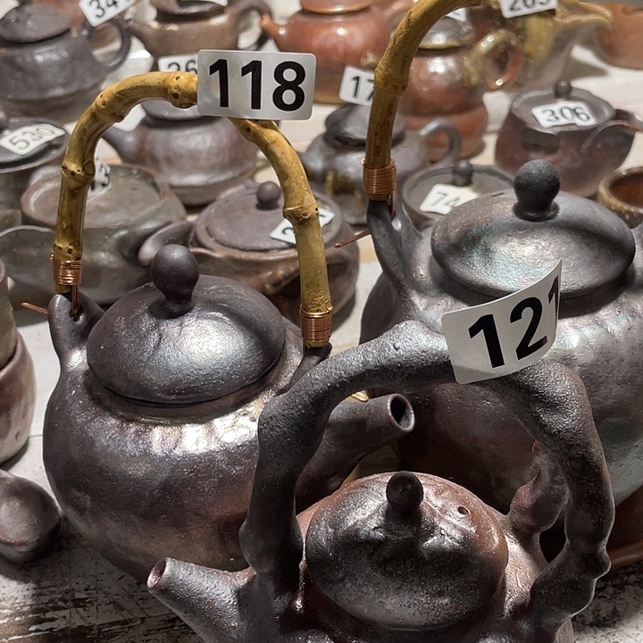 纯手工捏制柴烧茶具