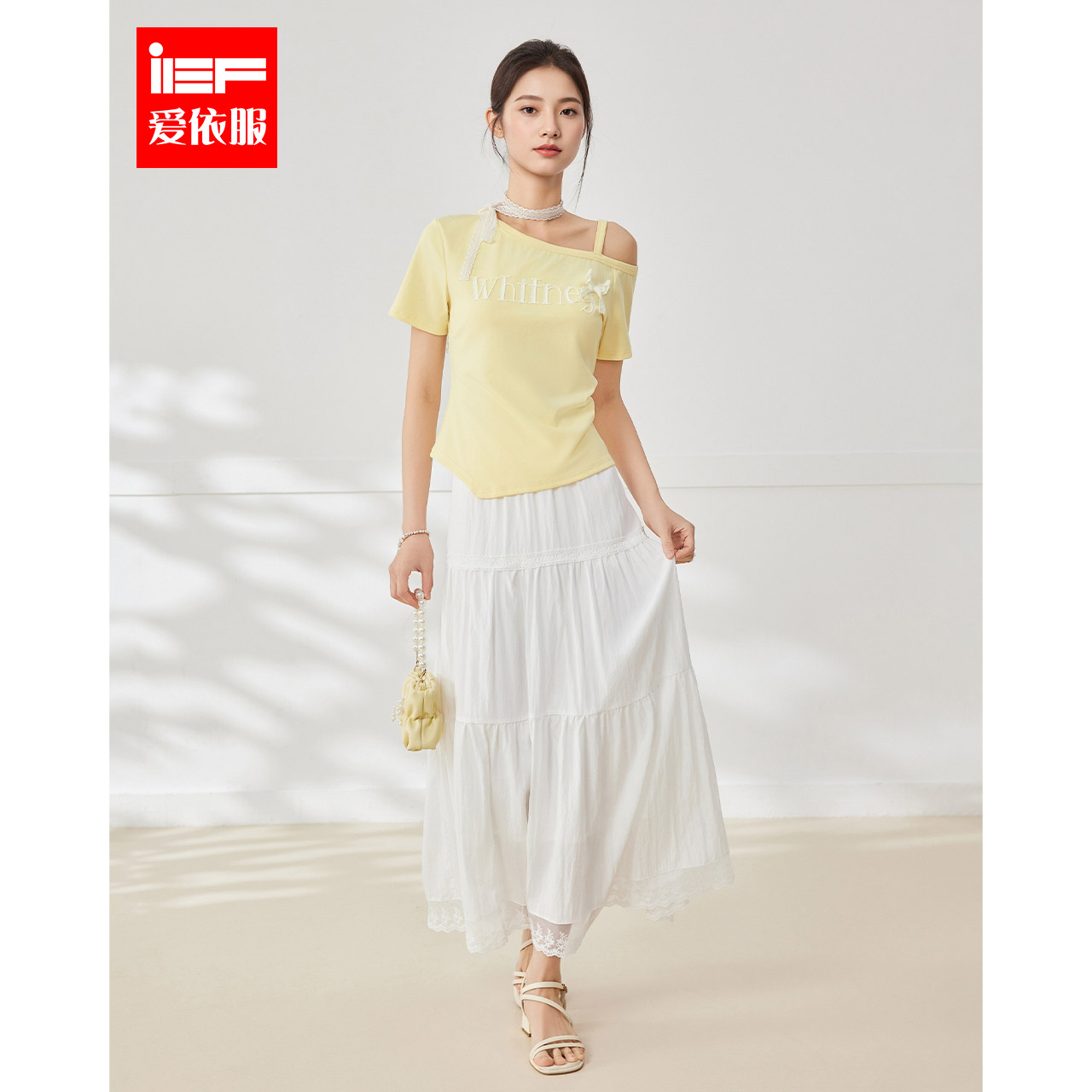IEF/爱依服时尚套装2025夏季新款韩版时尚小众设计感百搭上下套裙