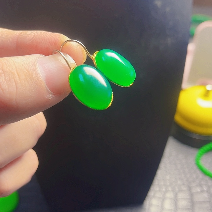 翡翠14K金镶嵌颈饰