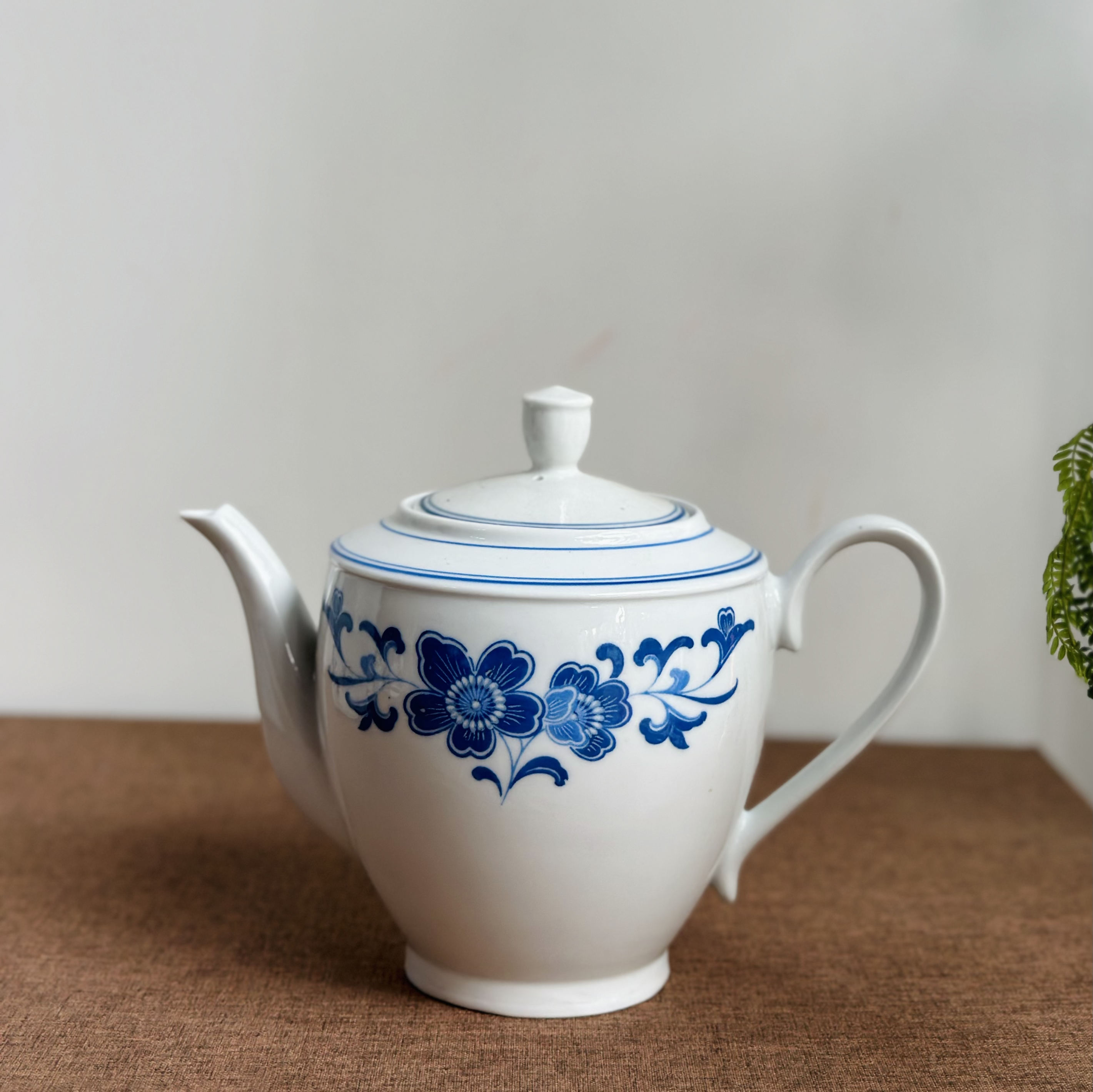 醴陵群力老瓷器釉下五彩兰海棠康乐壶口有点飞皮盖有嗑福利价