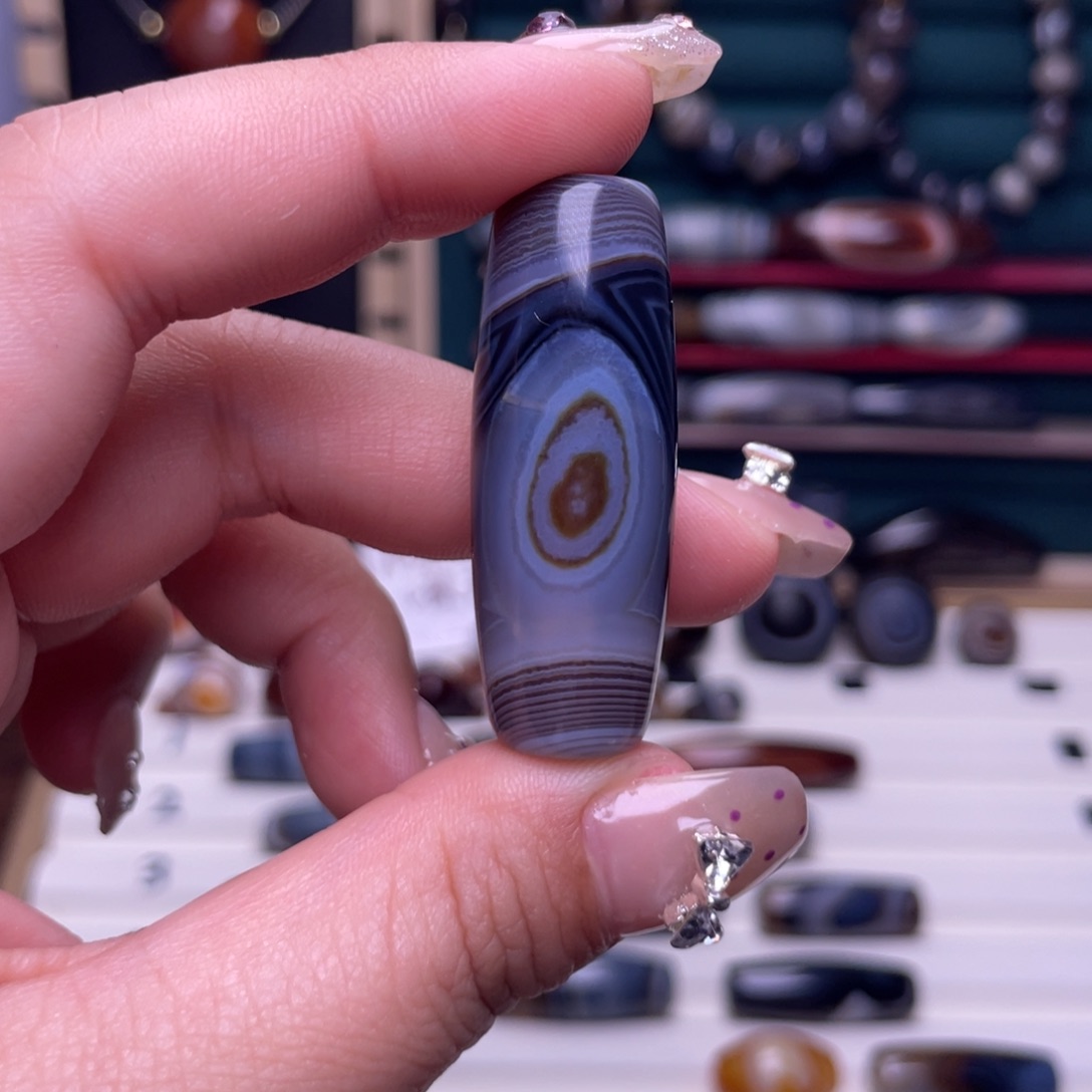 心***树玛瑙/玉髓合金颈饰