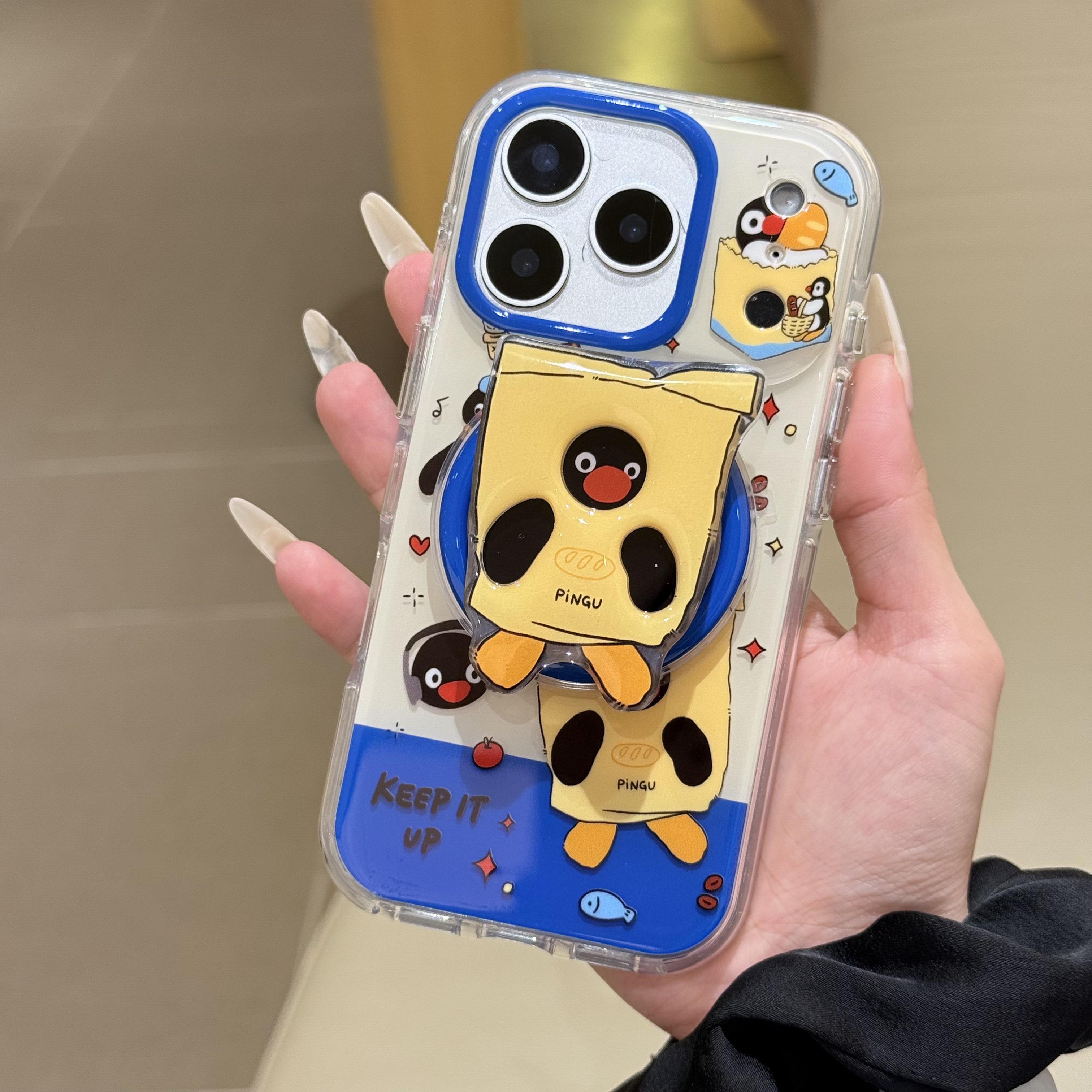 喵六家牛皮纸袋 pingu 企鹅磁吸手机壳适用于苹果 17promax/13