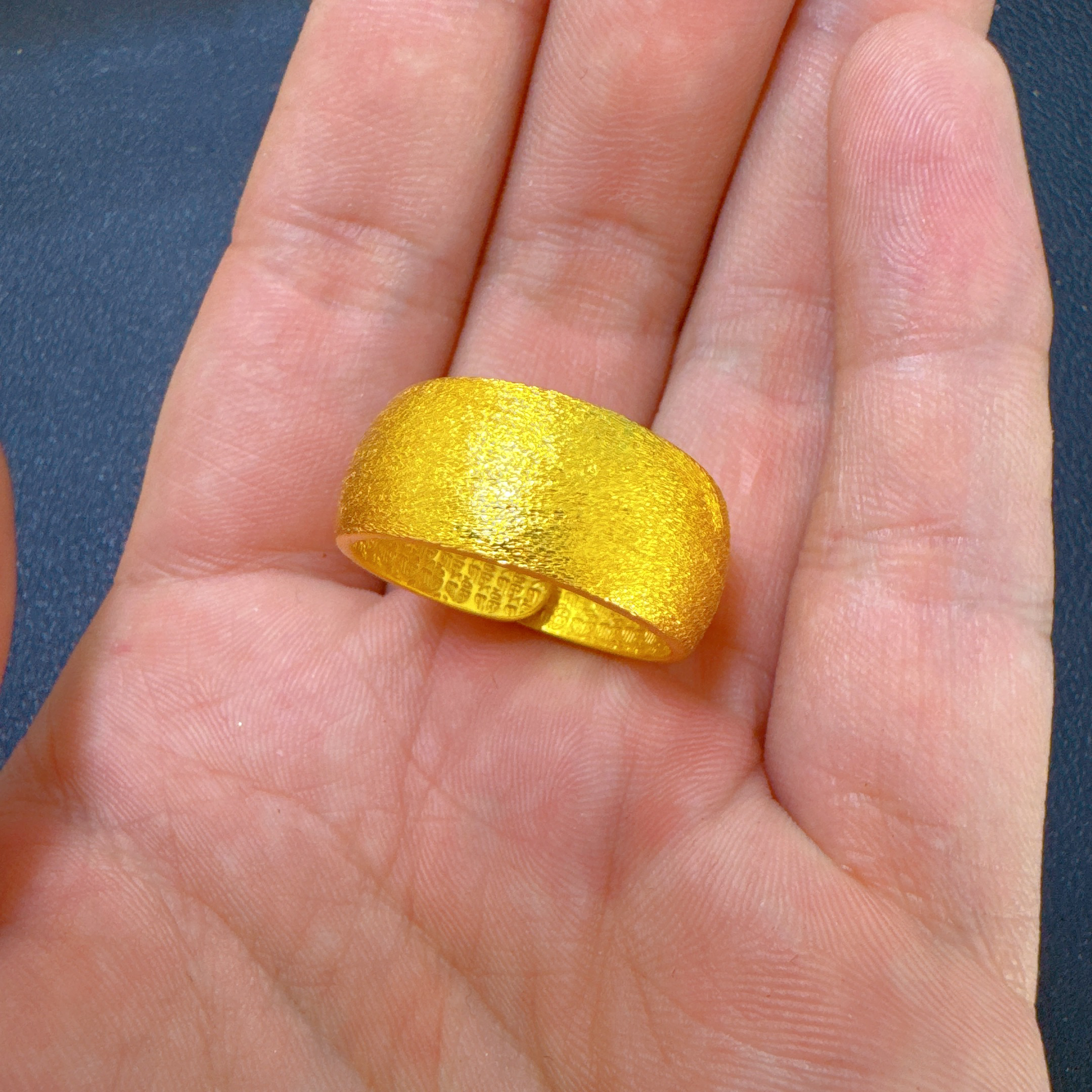 合金戒指 【高定】百福光面开口可调节男款霸气指环百搭饰品