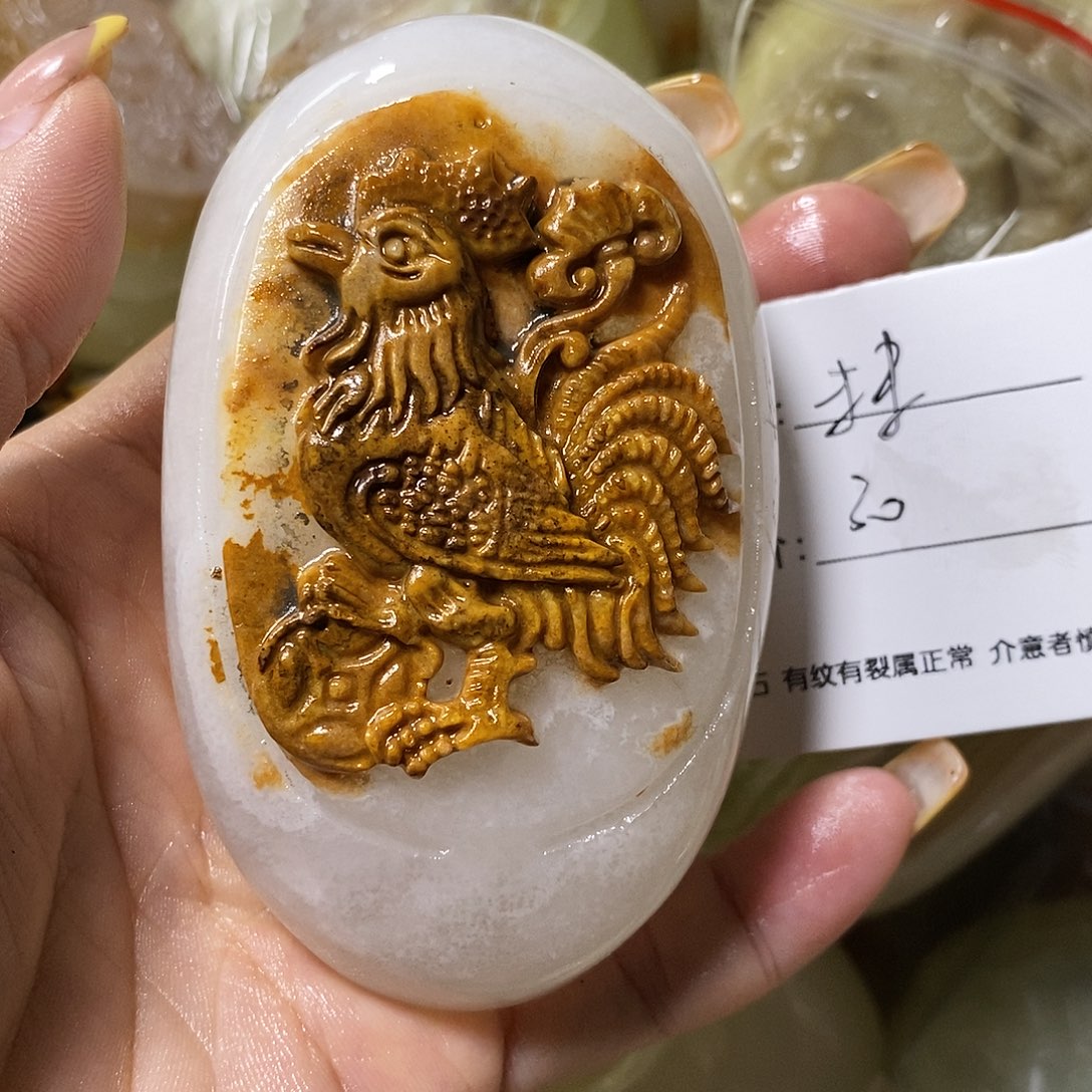 石材未***已古青石手把件