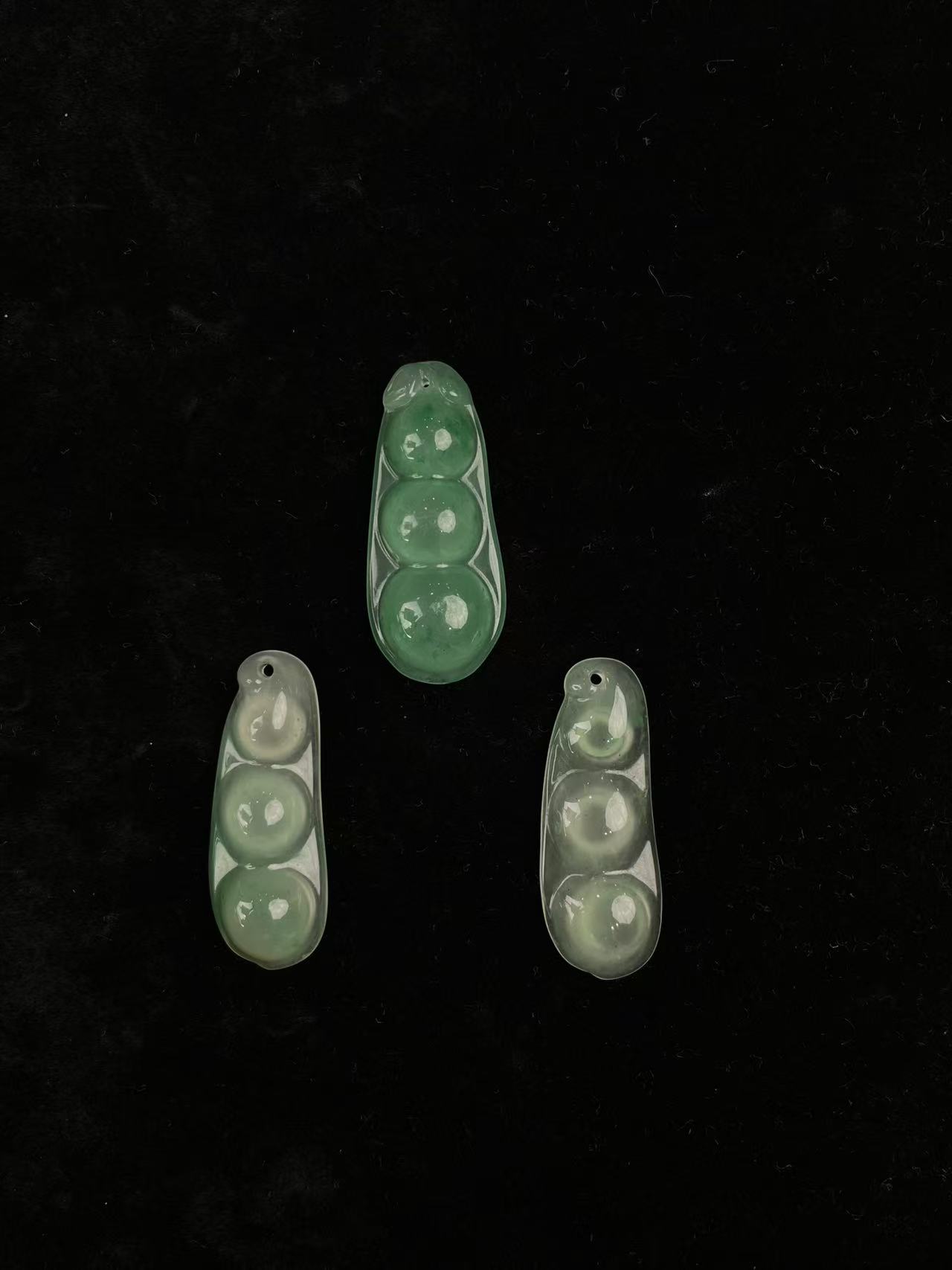 天然非洲翠冰飘花福豆精美冰透好看百搭（多样发一）
