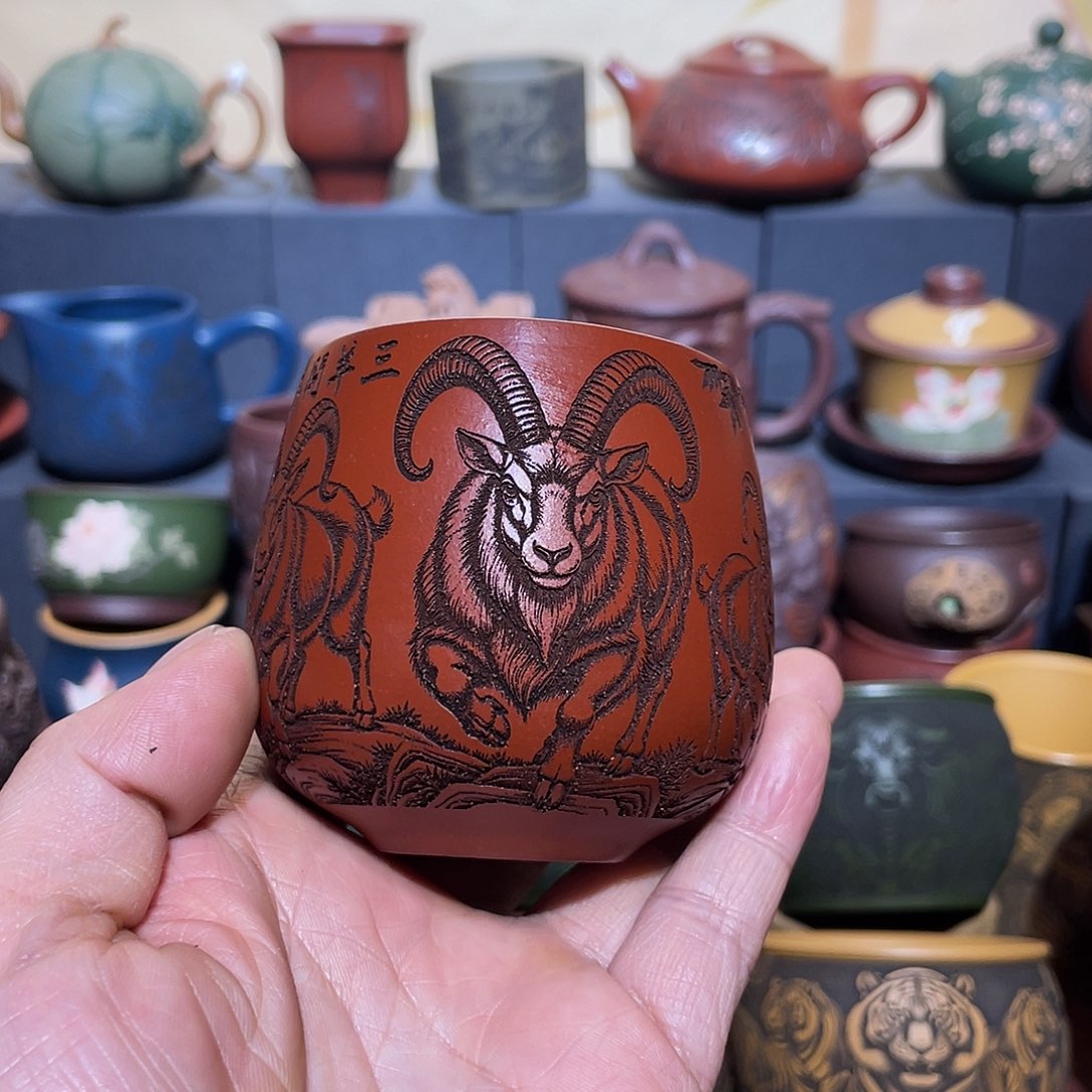 原矿紫砂手工主人杯