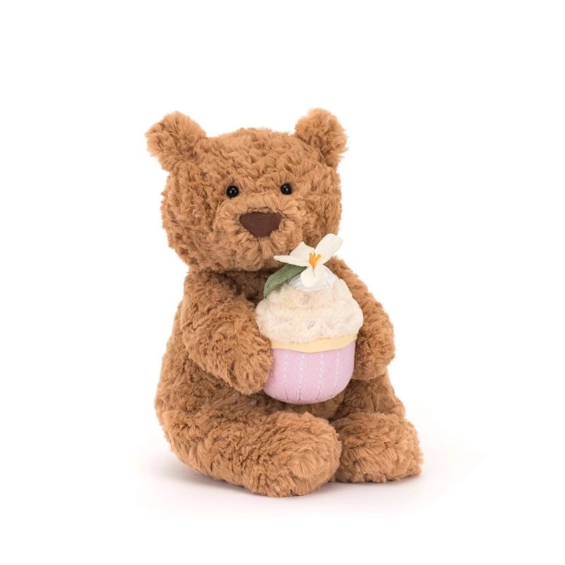 英国正品jelly纸杯蛋糕巴塞罗熊毛绒玩具可爱小熊玩偶生日礼物