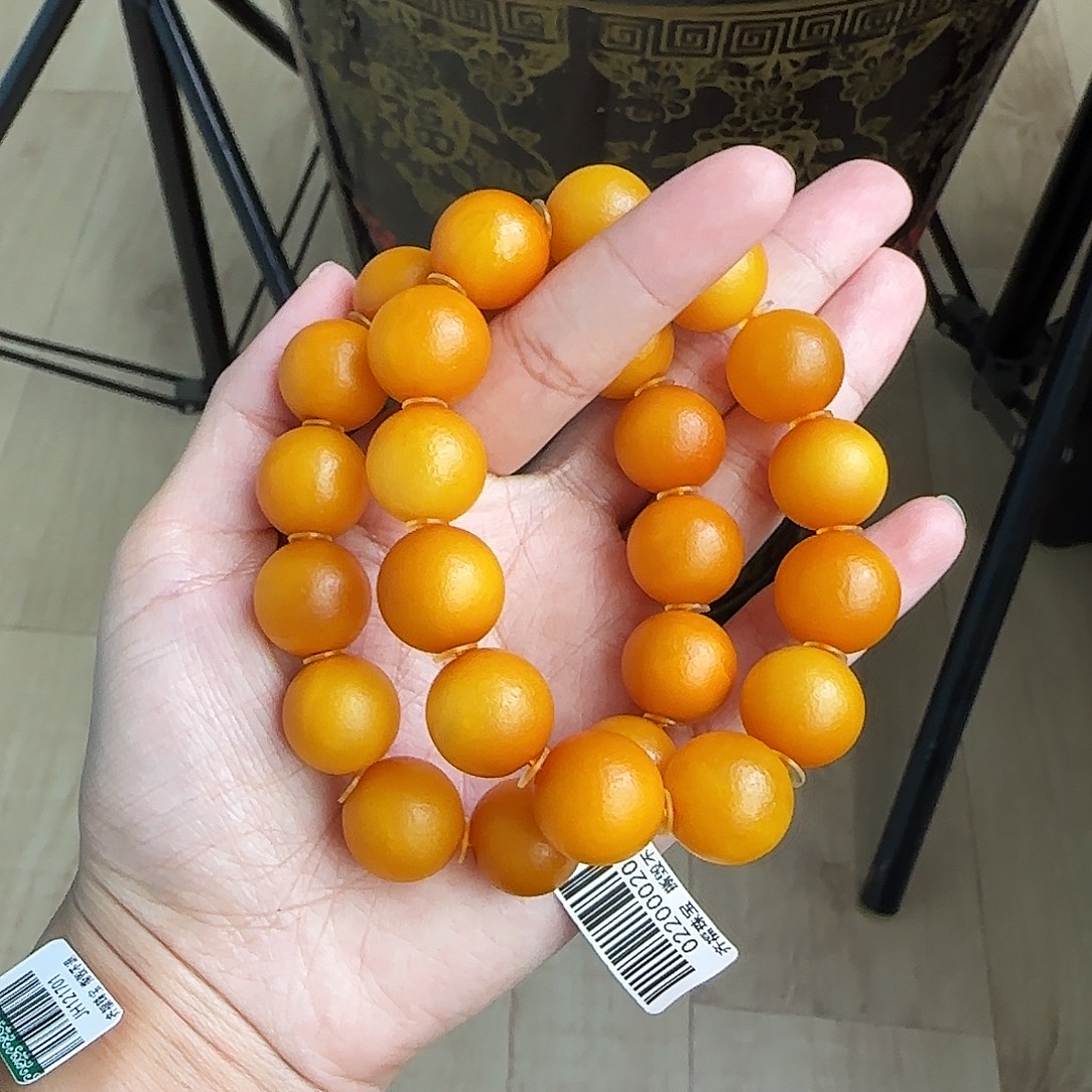 琥珀未镶嵌颈饰16MM 多样性发其一