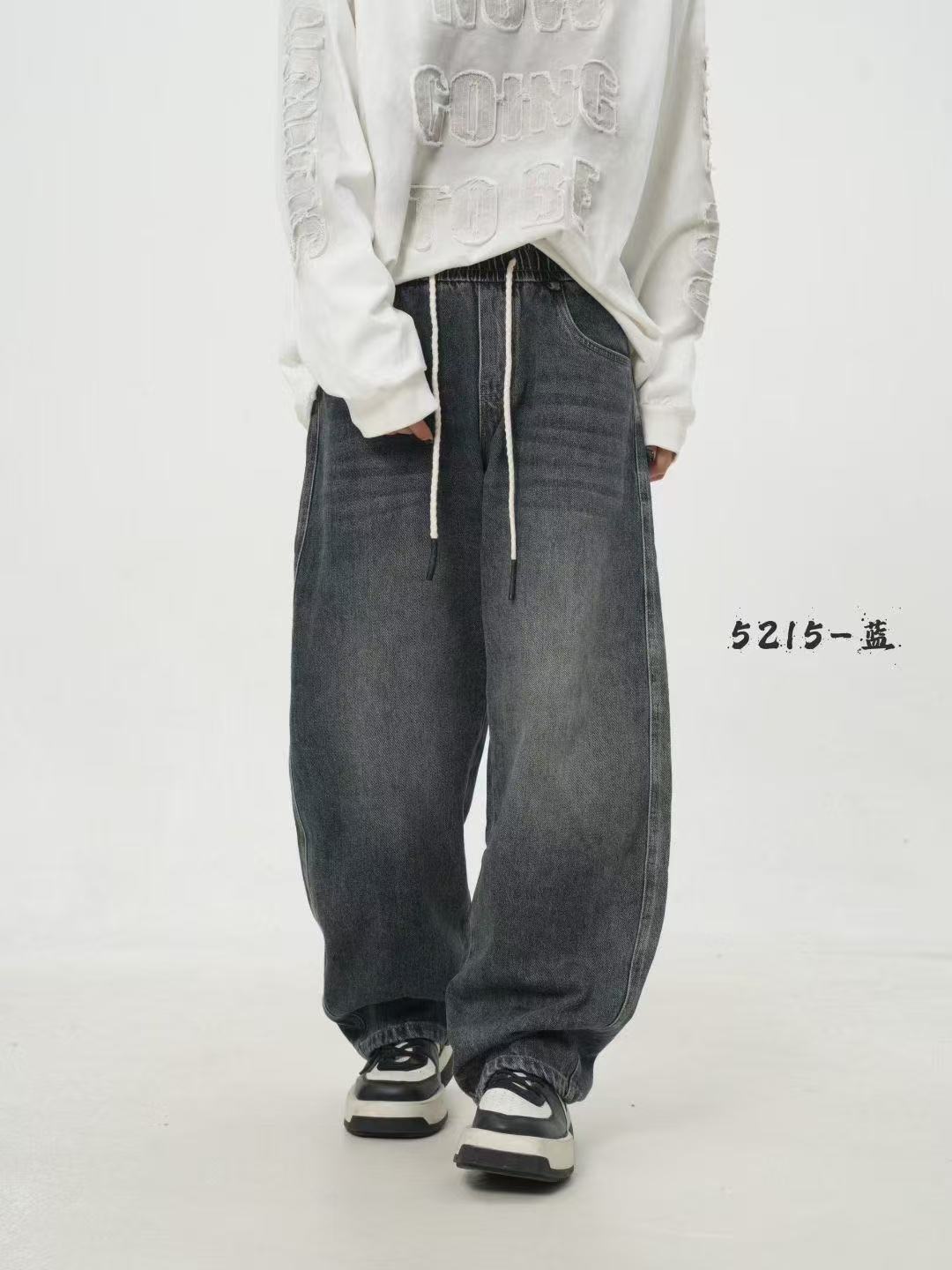 秋季春夏男欧美潮牛仔裤休闲裤韩版宽松做旧