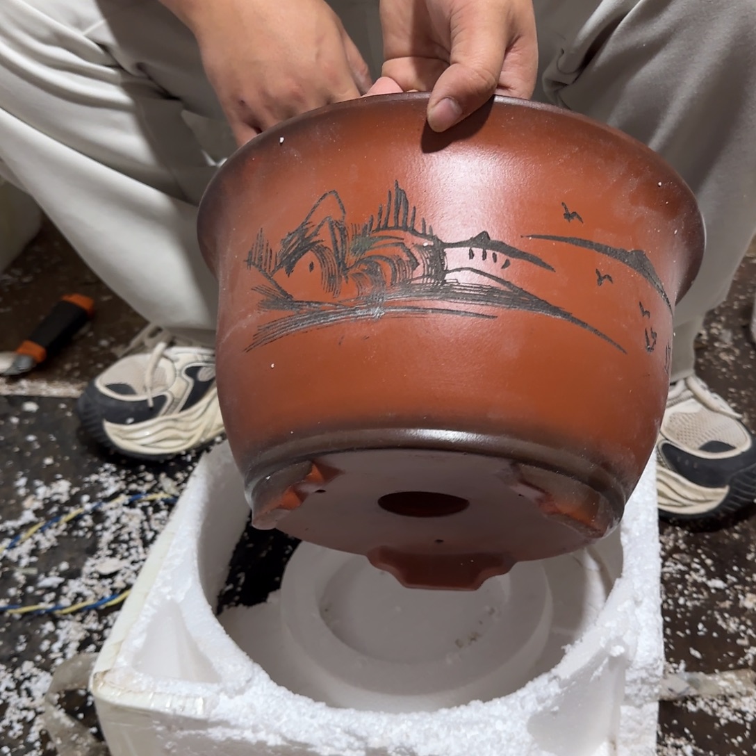 紫砂花盆口径25.15口径