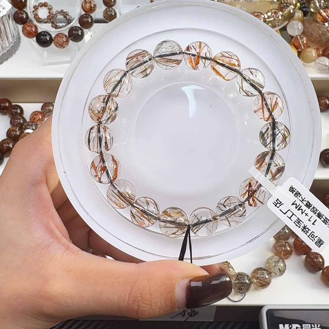 未镶嵌手链水晶黑金超七多样性发其一