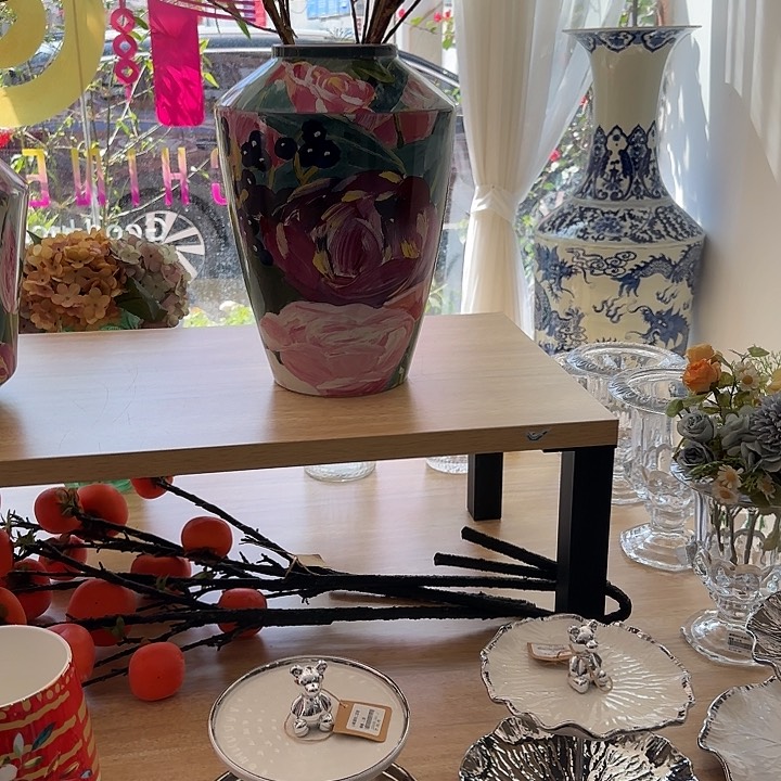 瓷片c*陈油画高花瓶真的太好看了