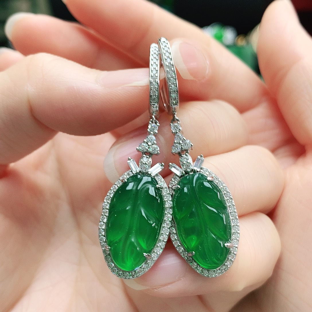 玛瑙/玉髓耳钉银S925镶嵌