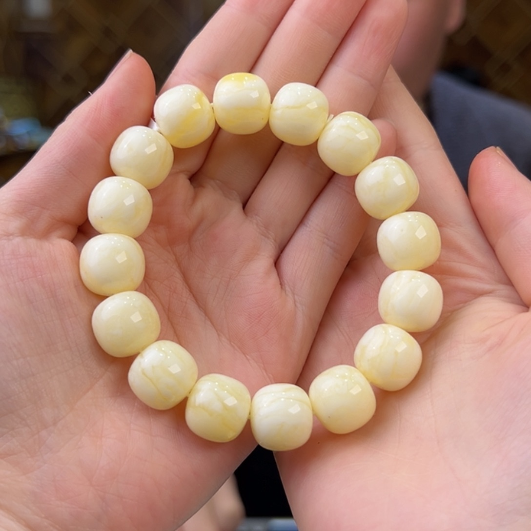 蜜蜡手串未镶嵌白蜡手串txz009