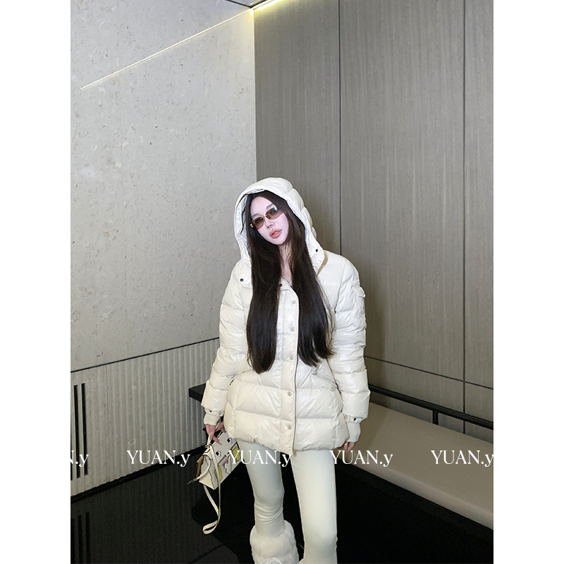 媛媛【归鸿落雪】三星高品90白鹅绒羽绒服外套冬新款鹅绒服#YL0114