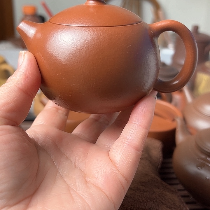 紫砂茶壶全手工西施壶 原矿朱泥200cc