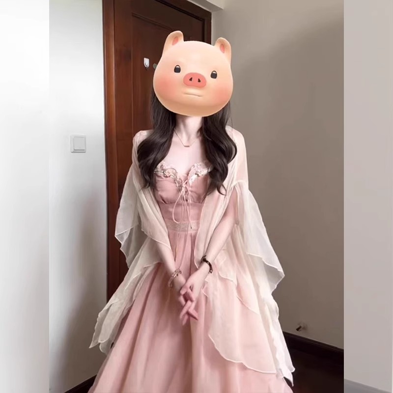 超仙气不规则蝴扑雪纺防晒衣女夏季配裙子外搭小披肩开衫薄纱罩衫