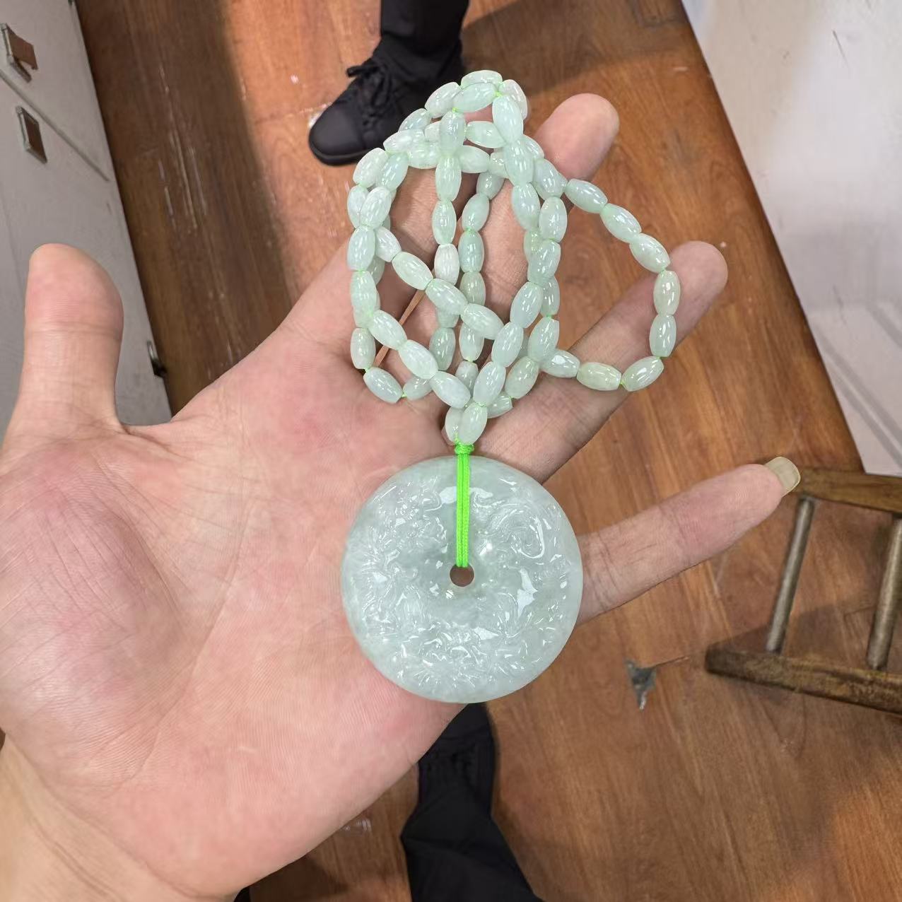 天然A货翡翠平安扣吊坠-c022-多样性发一