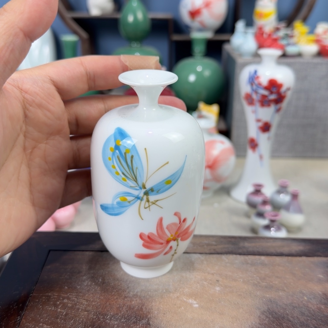 陶瓷手工小花器摆件