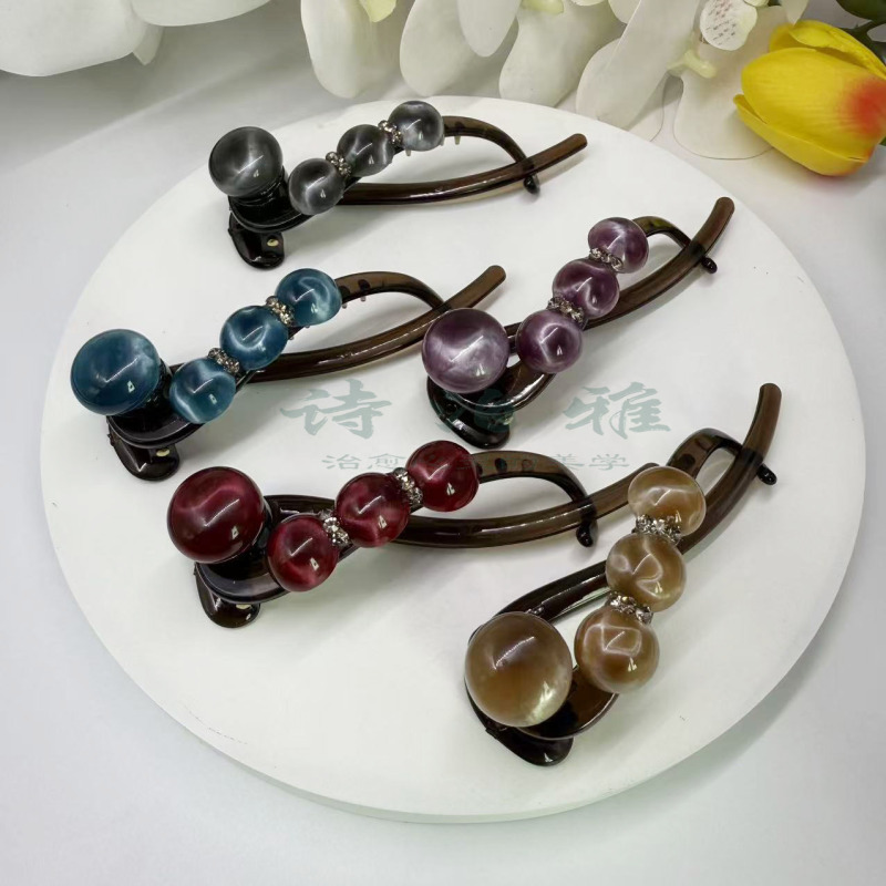 诗泊雅 法式朋克风竖夹千金风抓夹简约风发夹时尚顶夹成人