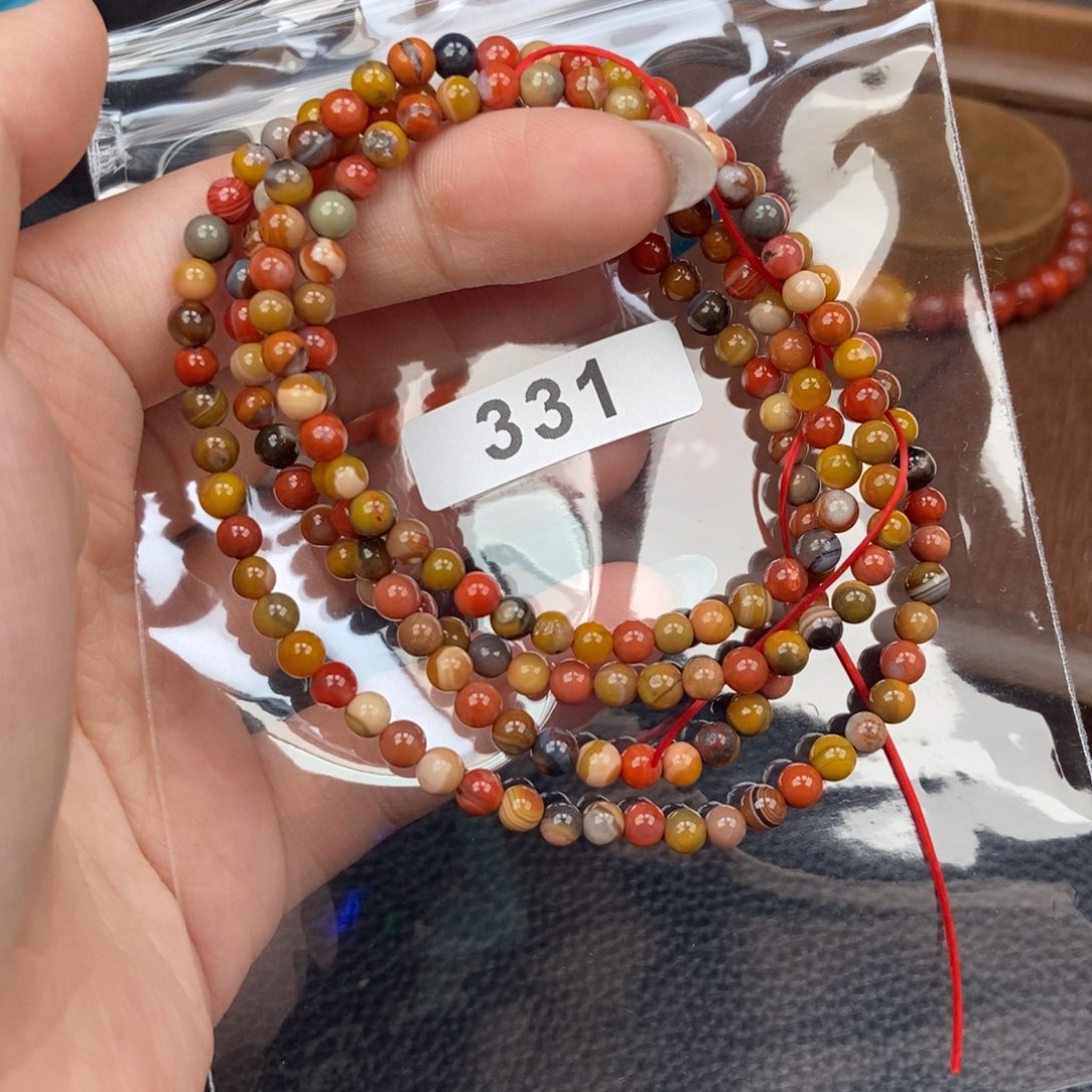 南红玛瑙未镶嵌手链卡4.2