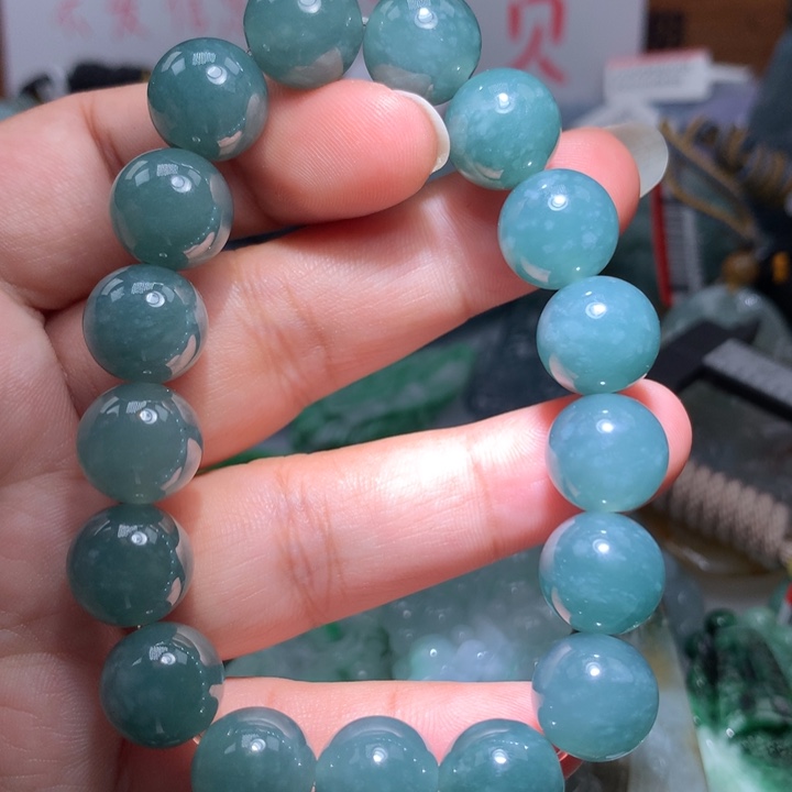 翡翠颈饰未镶嵌保真天然A货翡翠