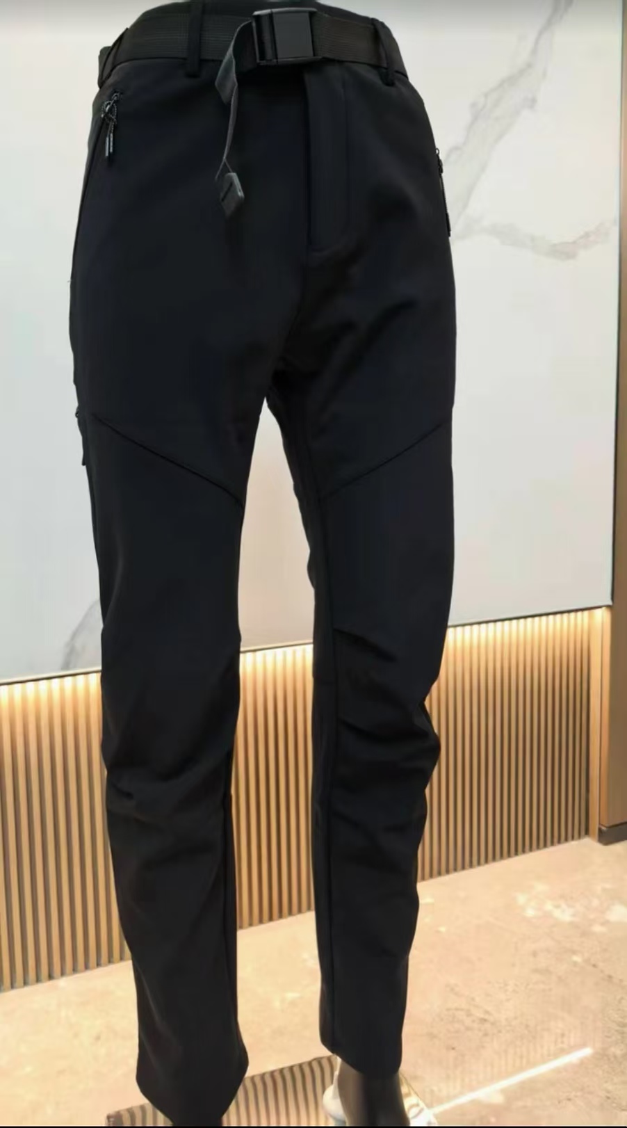 户外男士秋冬加厚加绒修身运动长裤保暖