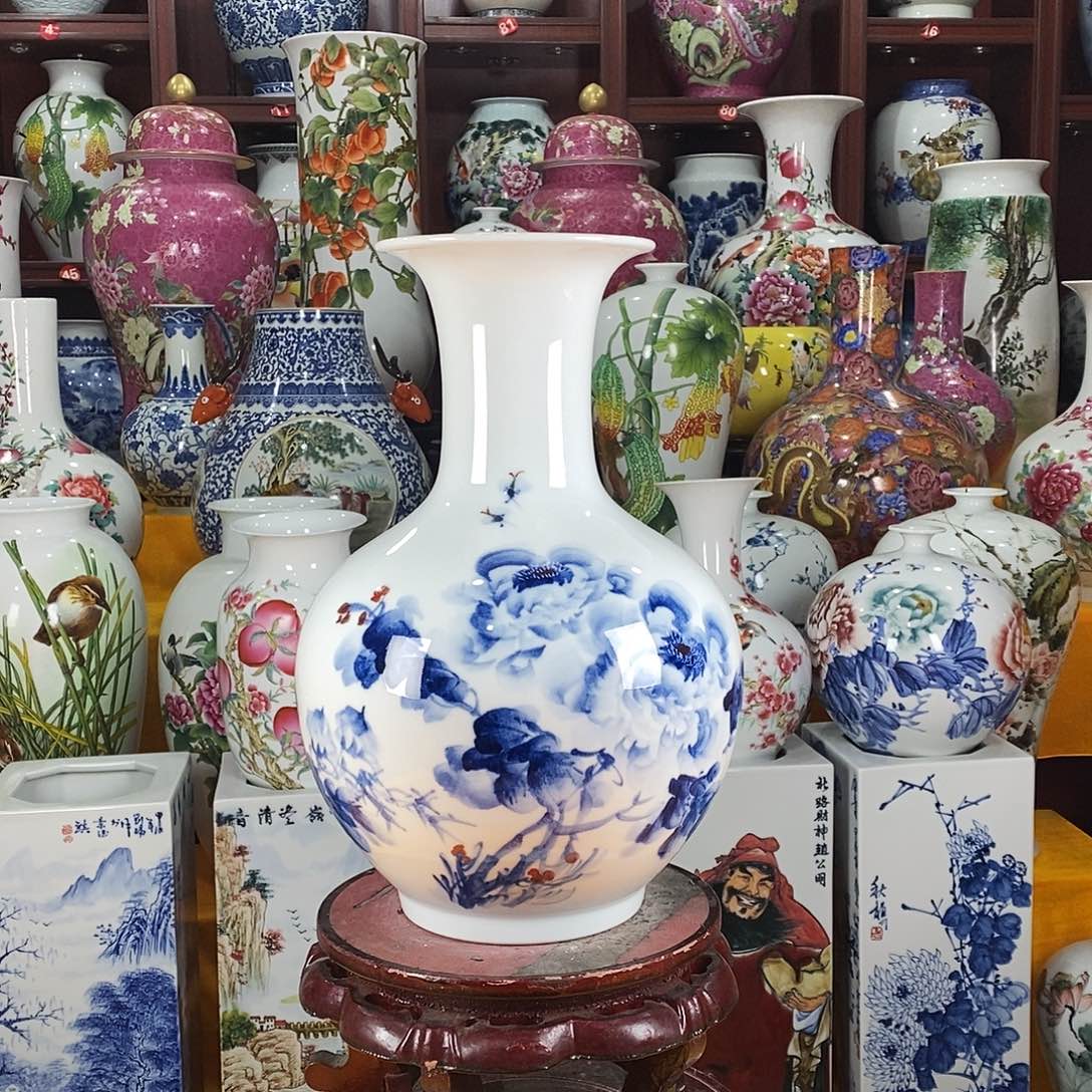 梦***翔陶摆件景德镇陶瓷青花赏瓶