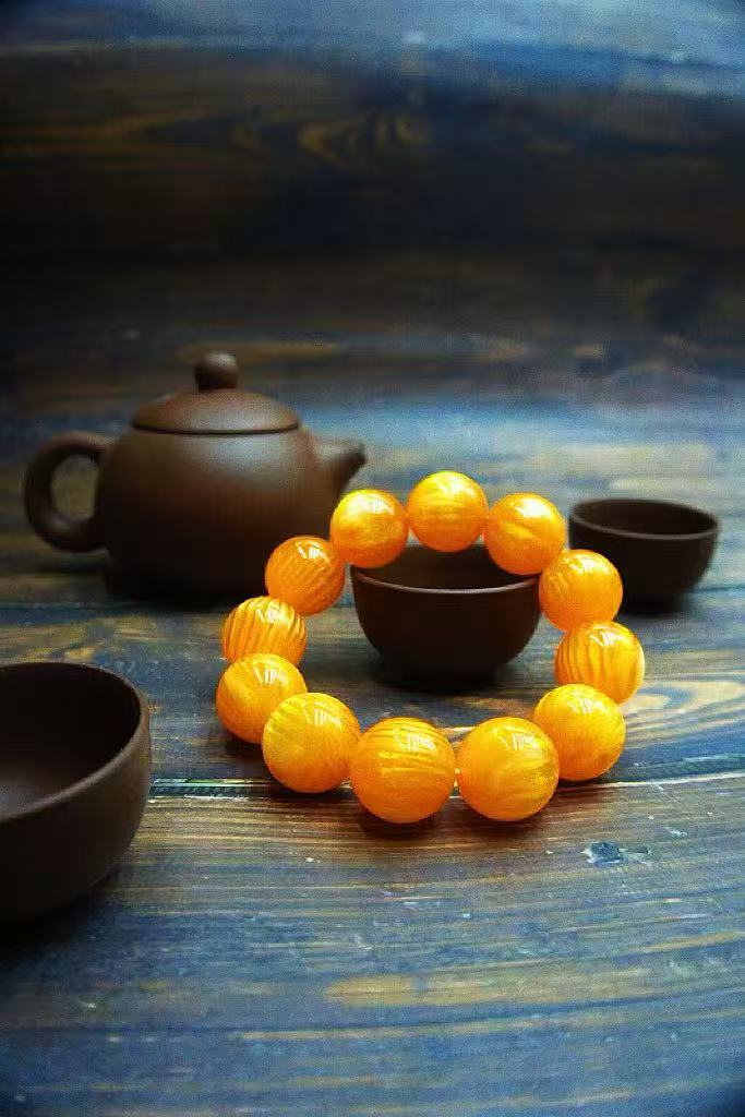 YW  黄手串 金丝楠  一类精品  手串    无礼盒