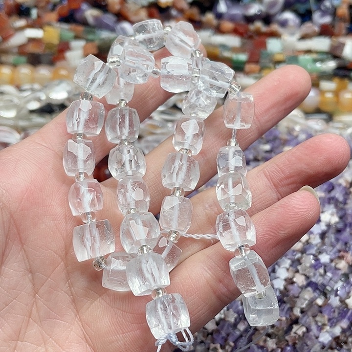 玛瑙/玉髓珠宝半成品未镶嵌一条9mm白水晶