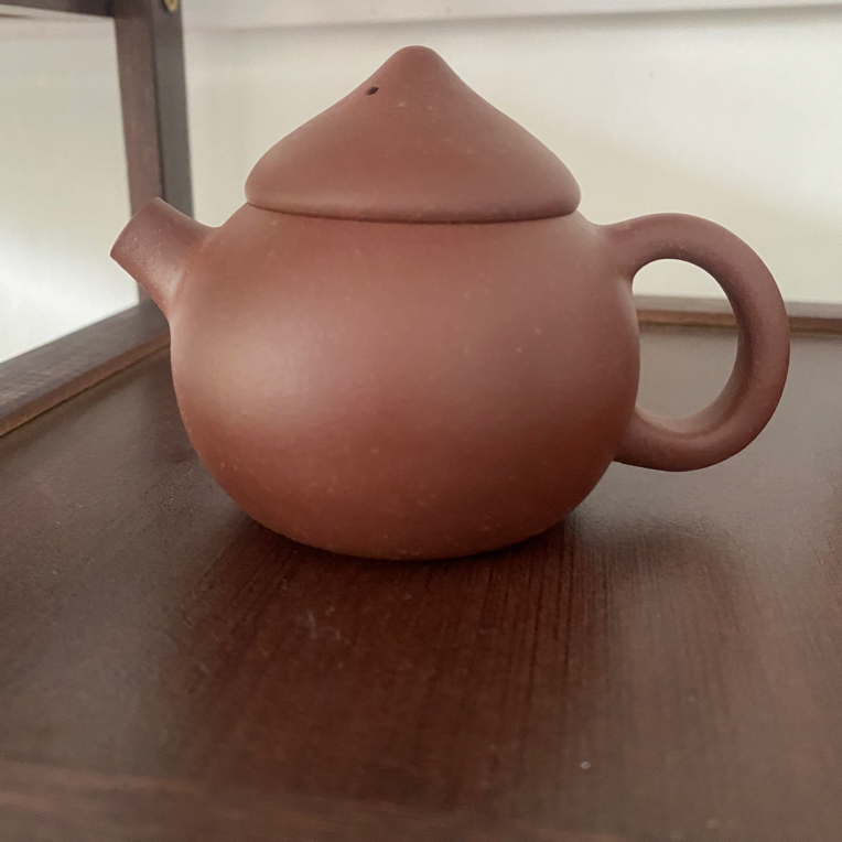 宜兴原矿紫砂紫泥全手工粮仓130cc左右紫砂壶