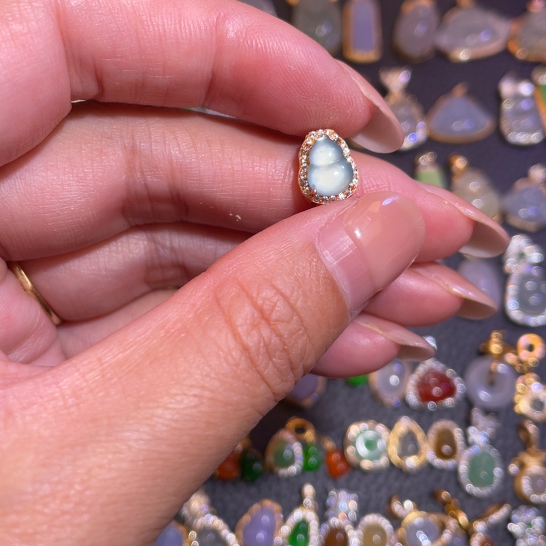 翡翠银S925镶嵌颈饰