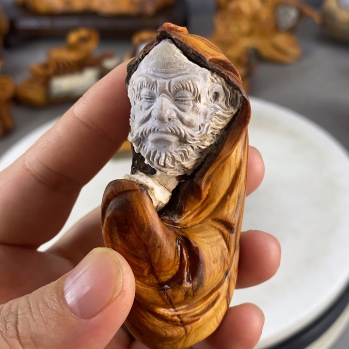 柏木（崖柏）“**”石木雕刻达摩