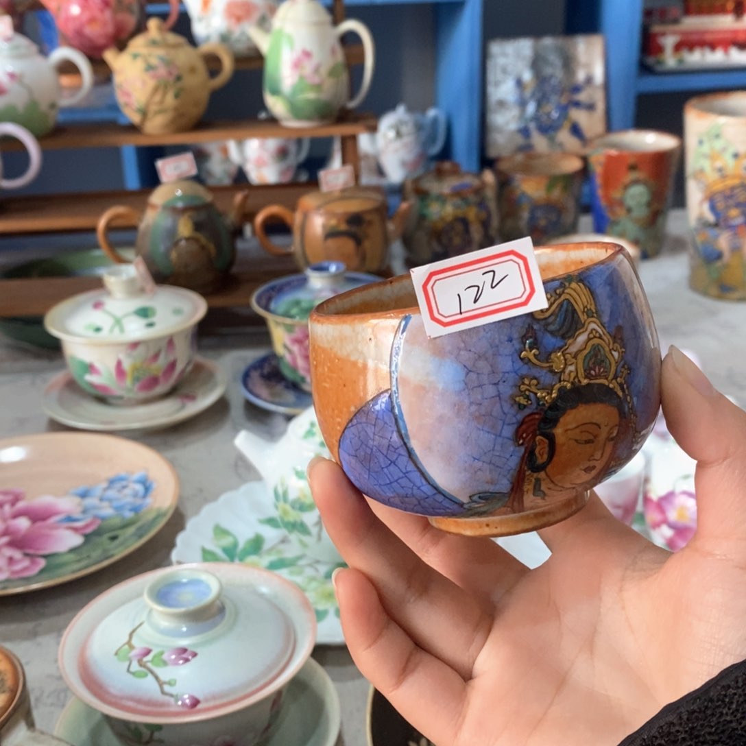 景德镇手工手绘画片杯杯