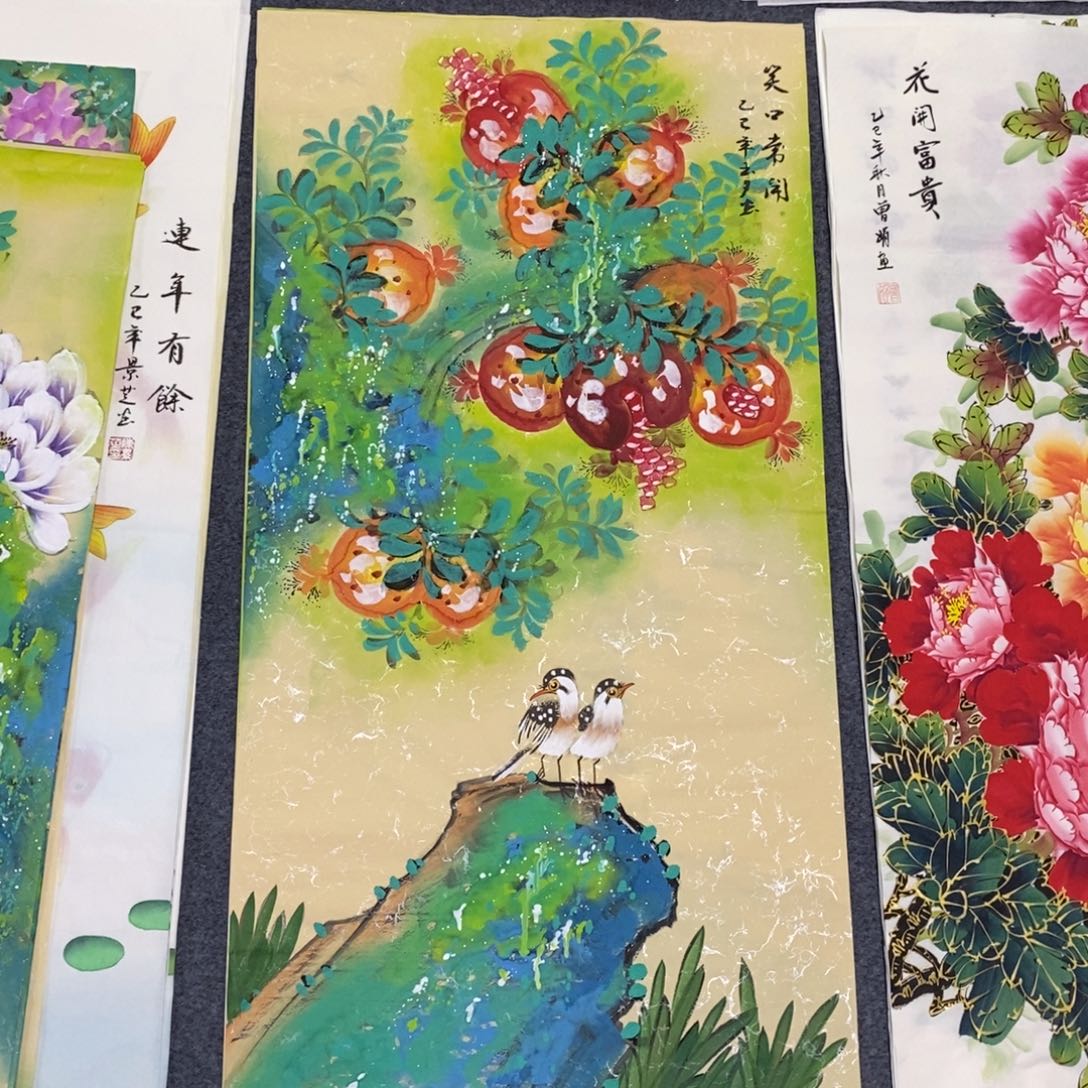 国画尺寸100✖️50三尺精品手绘画