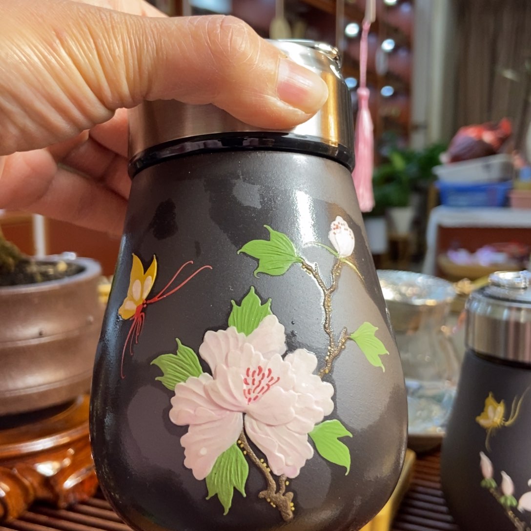 紫砂花盆紫砂办公杯