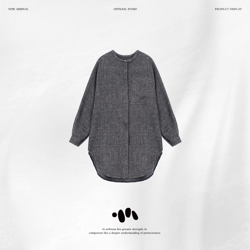 【石头Ryan】经纬诗丨冷静克制天然肌理艺术雕塑感外套W58WT1360