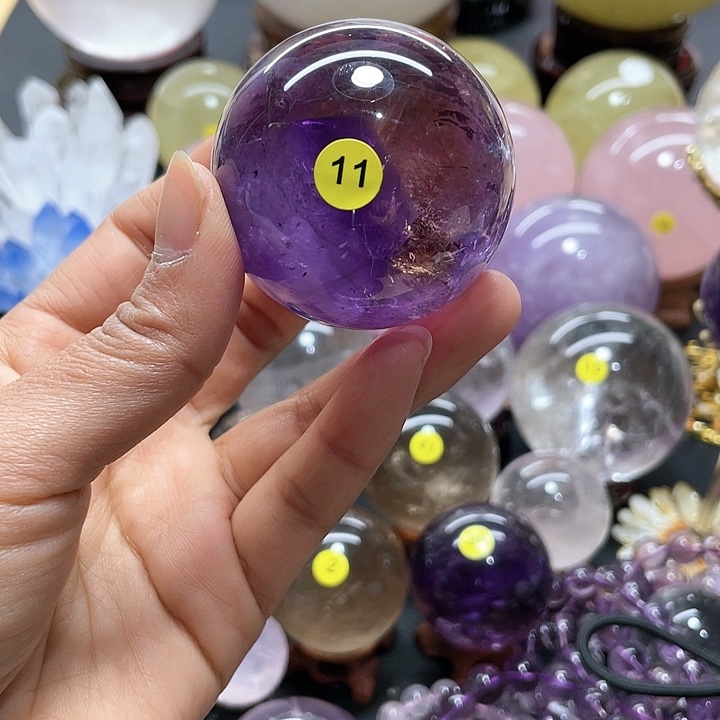 水晶水晶紫水晶卡5.13，11号未镶嵌