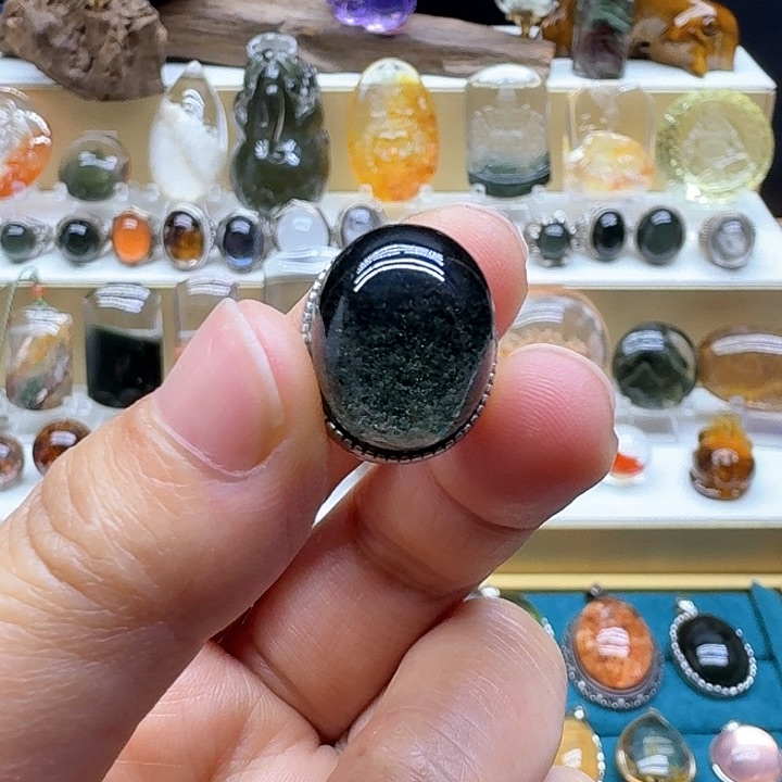 水晶颈饰银S925镶嵌吊坠