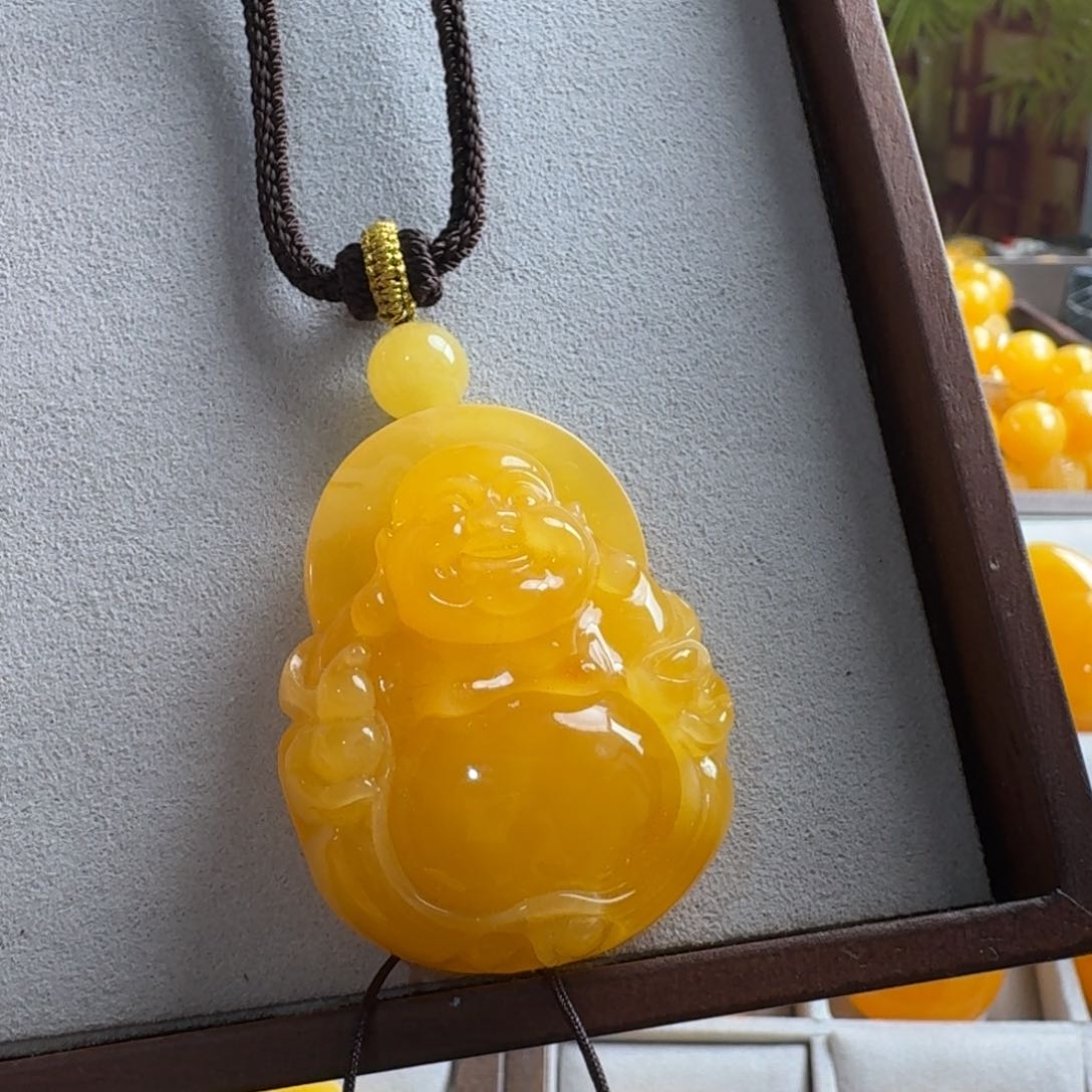 蜜蜡毛衣链未镶嵌