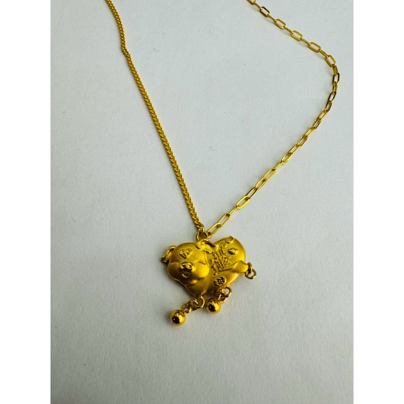 【小云专享】足金999饰品 足金生肖猪套链 6.14 GP