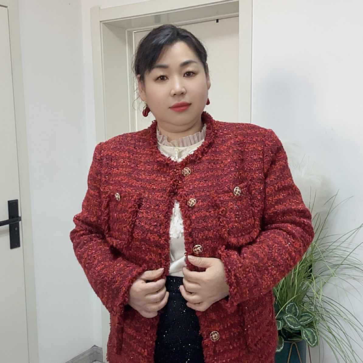 秋冬法式气质加厚小香风百搭春秋冬外套中长款