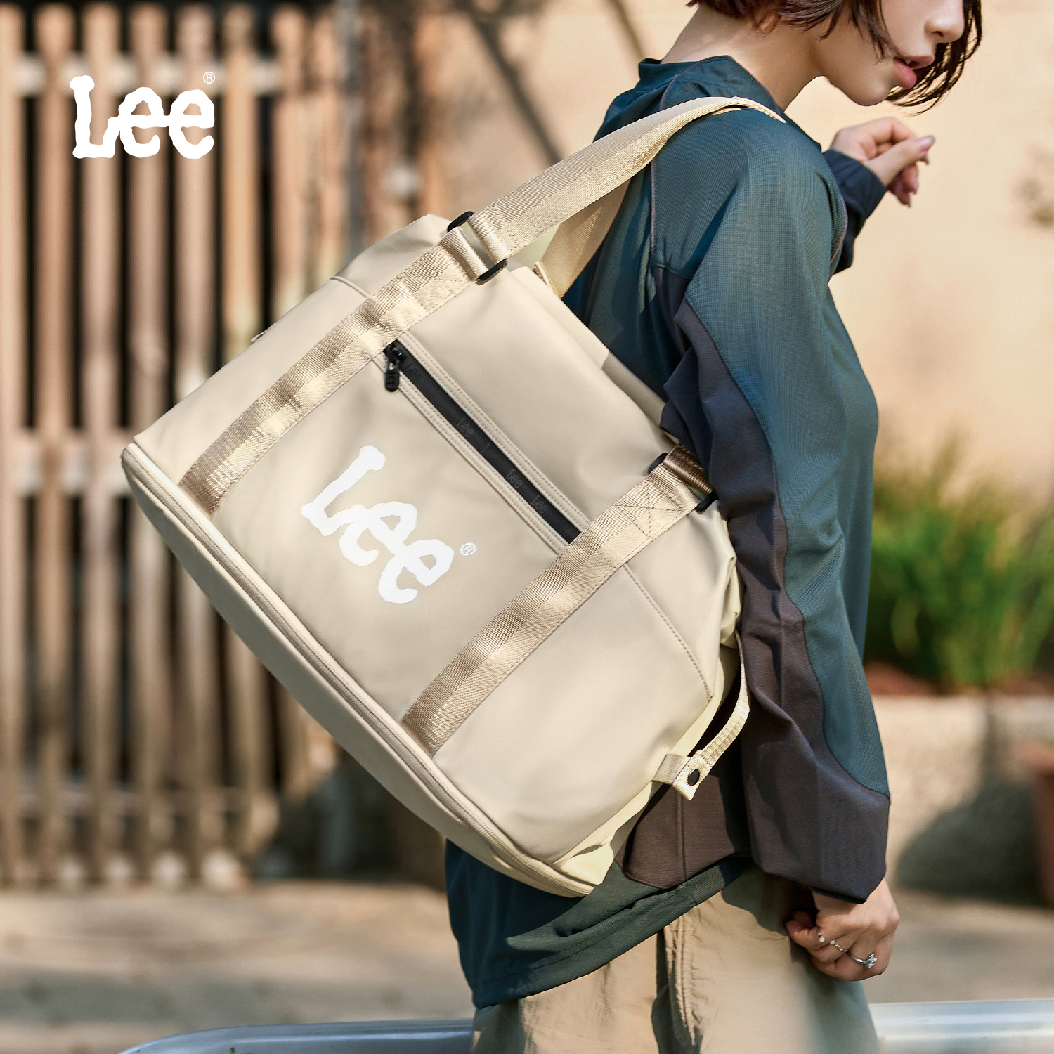 【LEE】旅行包女大容量手提健身包男轻便行李包短途旅游登机收纳包