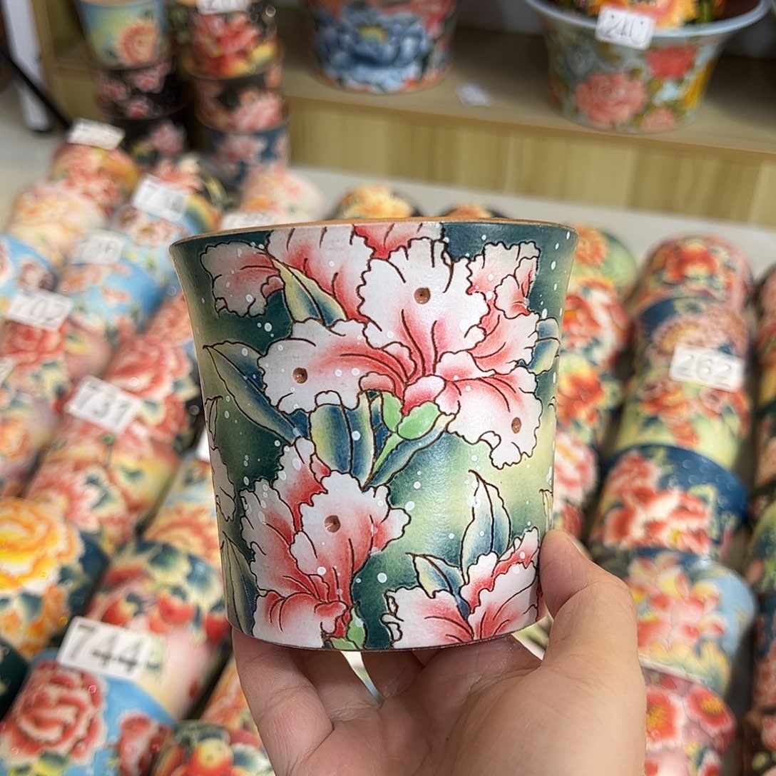 景德镇炫彩手绘口10.5高10