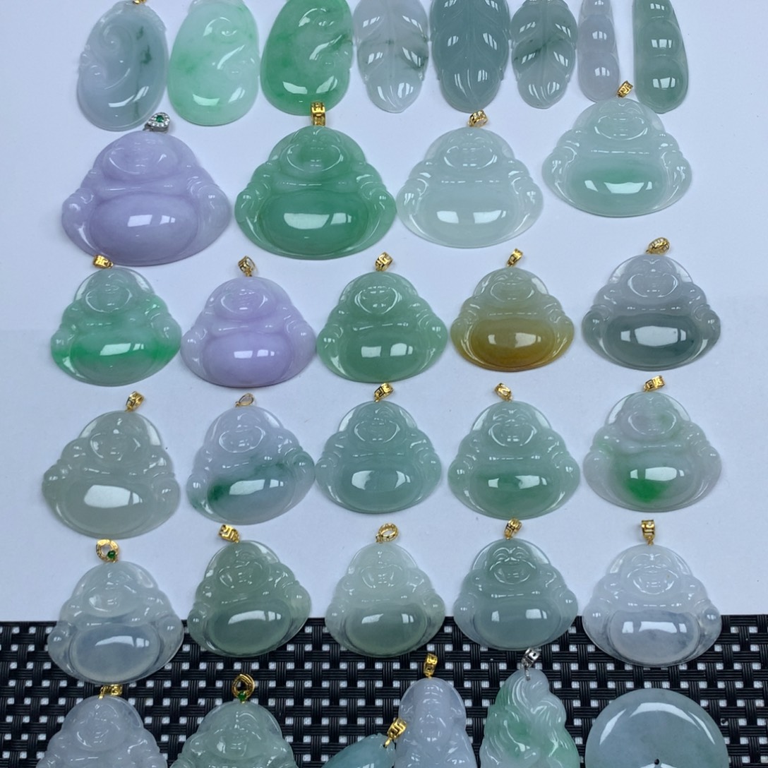 翡翠未镶嵌颈饰天然