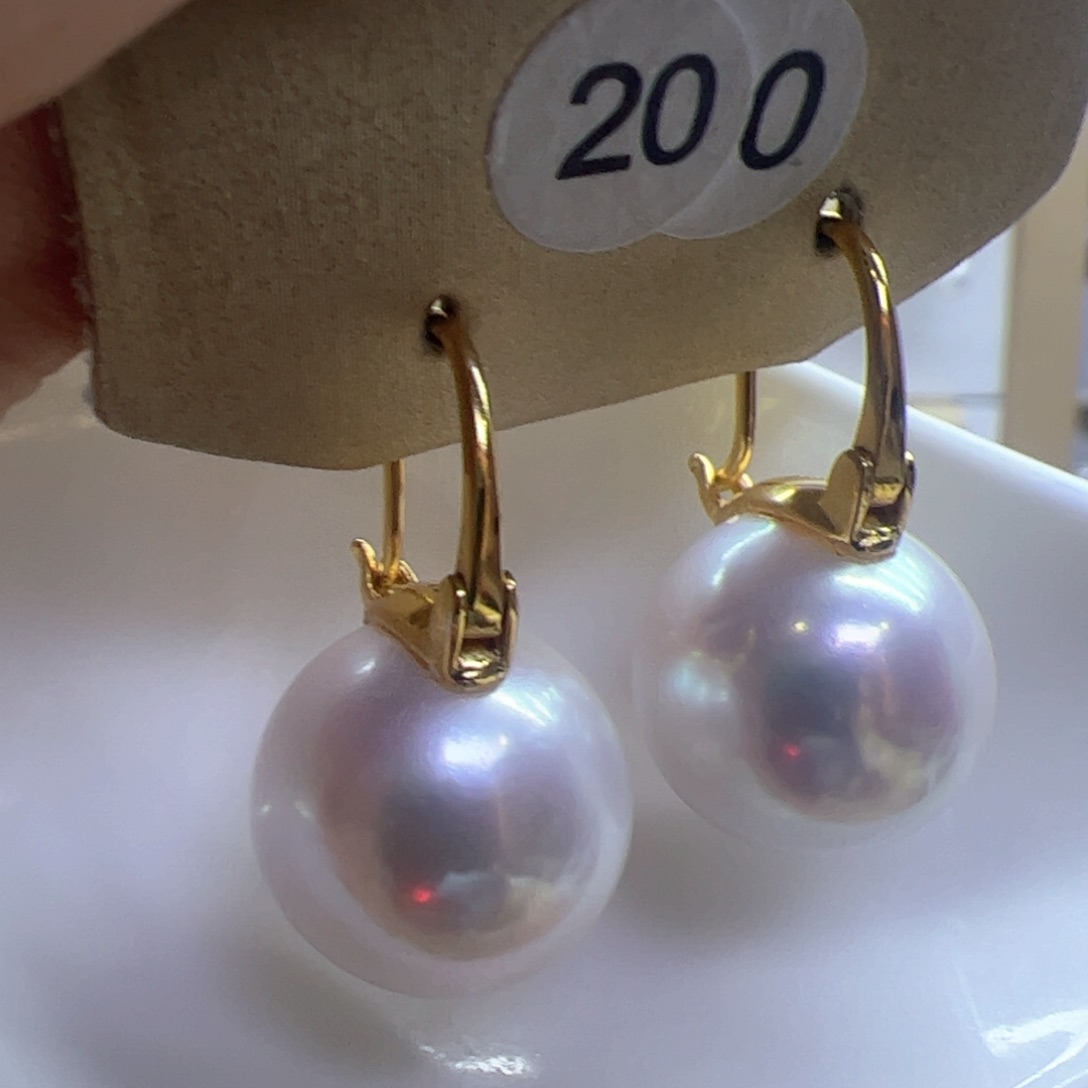 淡水珍珠耳饰银S925镶嵌