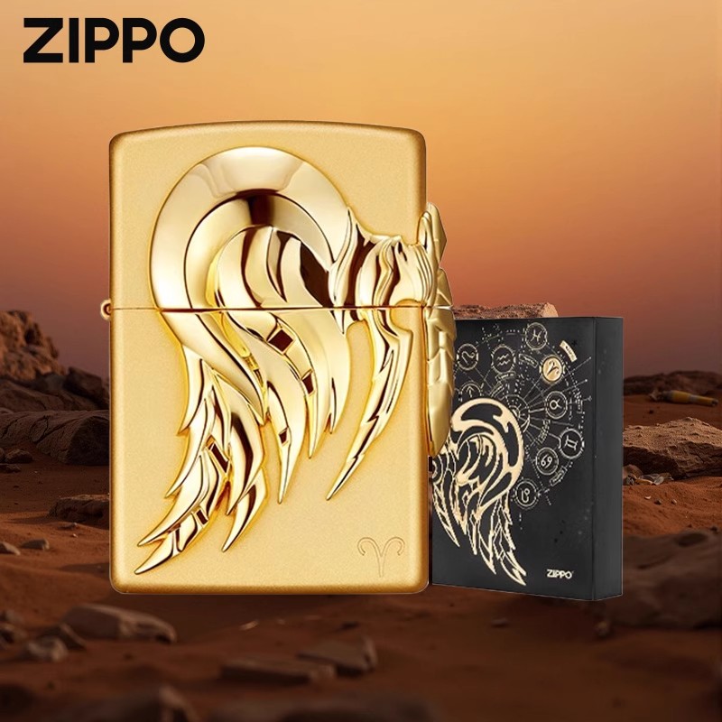 zippo打火机 扶摇星座镀金官方正品防风煤油送男友节日礼物TCX1H1