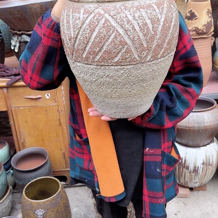 紫砂花盆高度30口径24