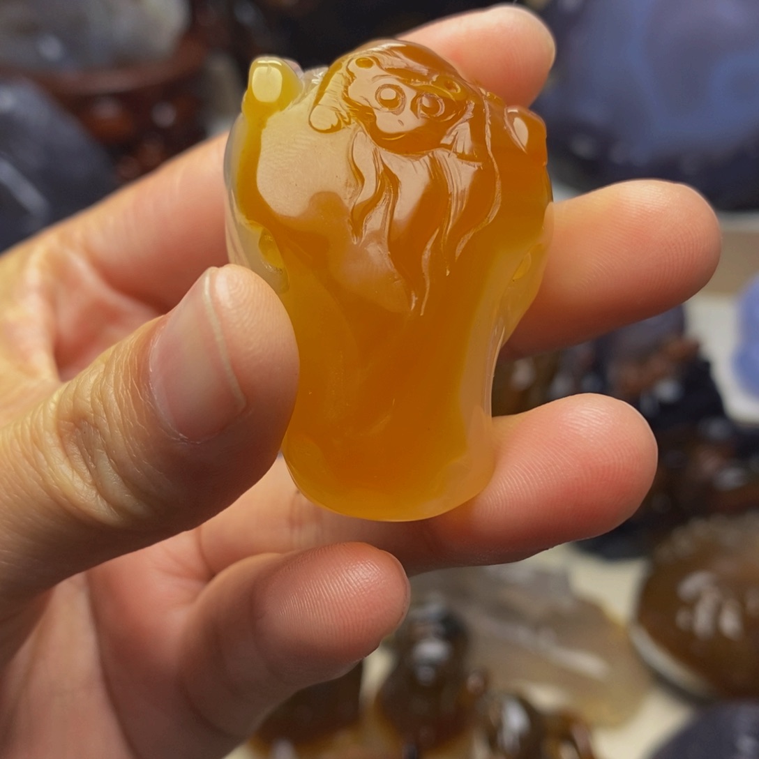 玛瑙/玉髓未镶嵌手把件